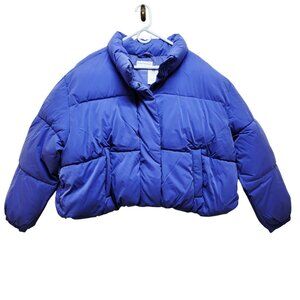 Womens Size 3X Blue Puffer Jacket  Winter Coat Warm